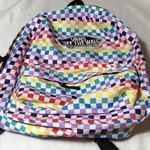 NWOT MULTI COLORED CHECKERED VANS BACKPACK